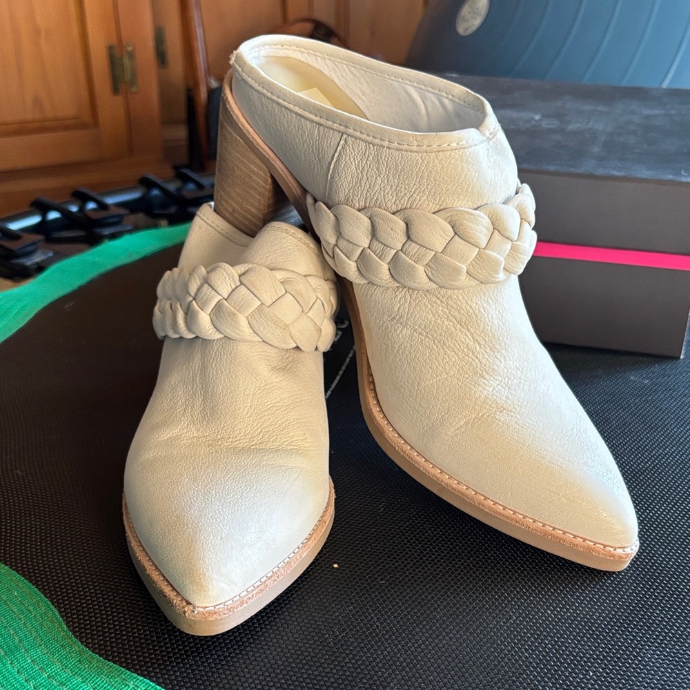 Dolce Vita Cream Braided Mules